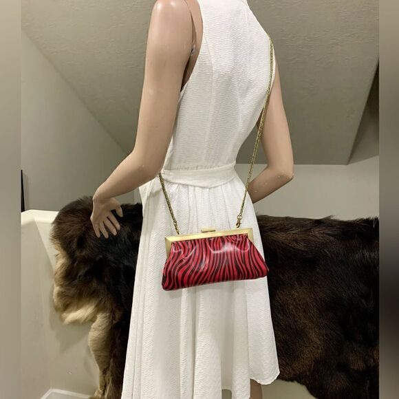 Handmade Genuine Leather Push-lock Clutch/Crossbody/Evening Bag - Picture 7 of 12